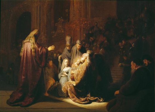 Rembrandt “Simeon-im-Tempel“ 115 x 135