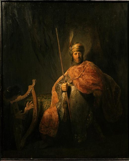 Rembrandt “David-vor-Saul-die-Harfe-spielend“ 34.1 x 24