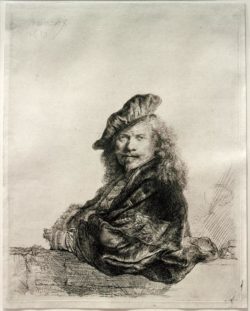 Rembrandt “Rembrand-Selbstbildnis-mit-aufgelehntem-Arm“ 127 x 117 cm