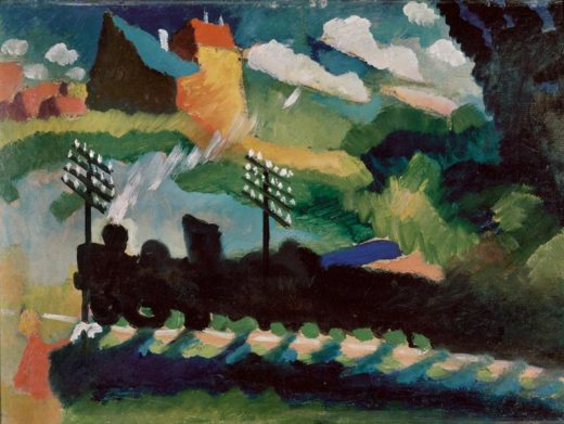 Wassily Kandinsky „Eisenbahn Bei Murnau“ 49 x 36 cm 1