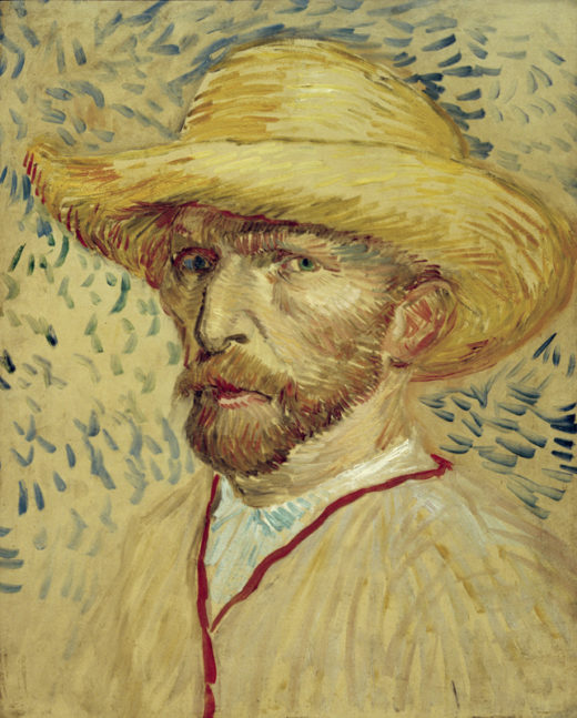 Vincent van Gogh “Selbstbildnis mit Strohhut und Malerkittel” 40,8 x 32,7 cm 1