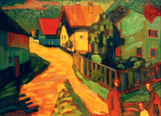 Wassily Kandinsky „Murnau Straße Mit Frauen“ 97 x 71 cm 1