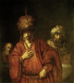 Rembrandt “Haman-in-Ungnade“ 76 x 56 cm