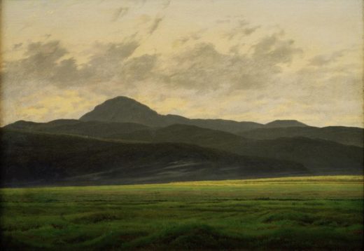Caspar David Friedrich „Berglandschaft in Böhmen“  48 x 35 cm 1