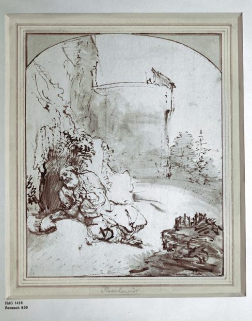 Rembrandt “Jonas-an-den-Mauern-von-Ninive“ 38