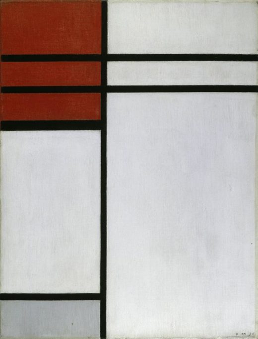 Piet Mondrian „Composition with Red“ 43 x 33 cm 1
