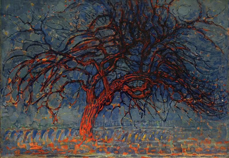 Kunstdruck Der rote Baum von Piet Mondrian