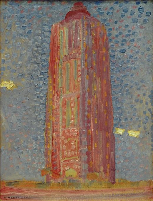 Piet Mondrian „Leuchtturm bei Westkapelle“ 39 x 29 cm 1
