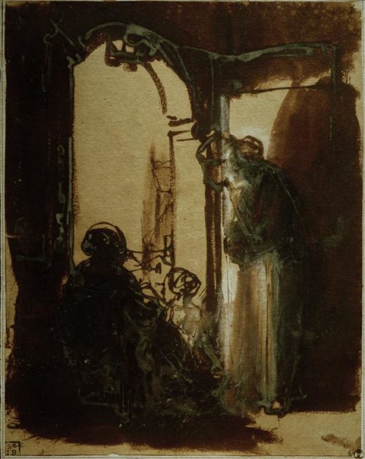 Rembrandt “Drei-Frauen-an-der-Tür“ 55