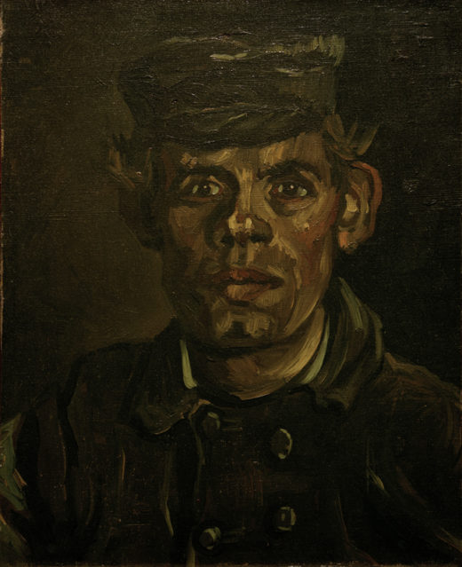Vincent van Gogh “Portraet eines jungen Bauern mit Schirmkappe” 39 x 30,5 cm 1