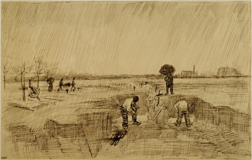 Vincent van Gogh “Friedhof im Regen” 23 x 27 cm 1
