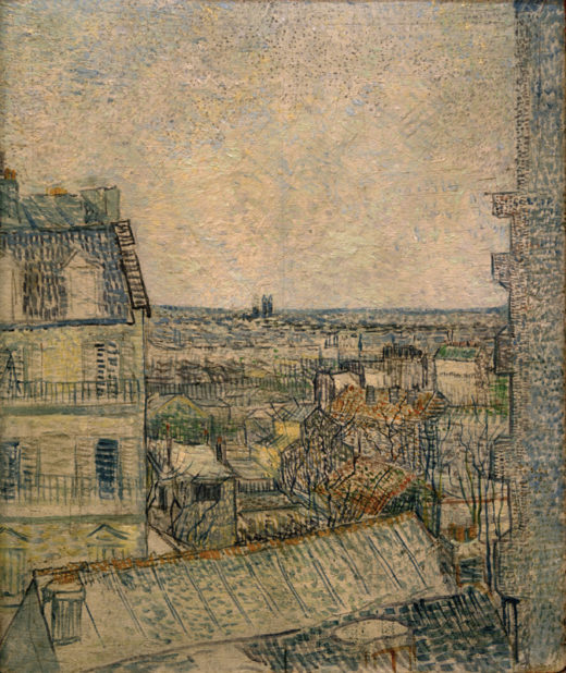 Vincent van Gogh “Blick aus dem Fenster der Wohnung in der Rue Lepic” 46 x 38,2 cm 1