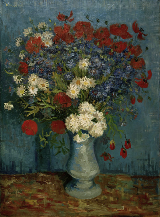 Vincent van Gogh “Stillleben: Vase mit Kornblumen und Mohnblumen” 80 x 67 cm 1