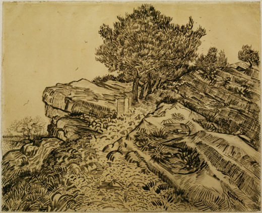 Vincent van Gogh “Der Felsen von Montmajour mit Pinien”, 49,1 x 61 cm 1