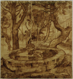Vincent van Gogh “Springbrunnen im Garten der Heilanstalt” 49,8 x 46,3 cm