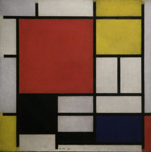 Piet Mondrian „Komposition mit großer roter Fläche“ 859 x 59 cm 1