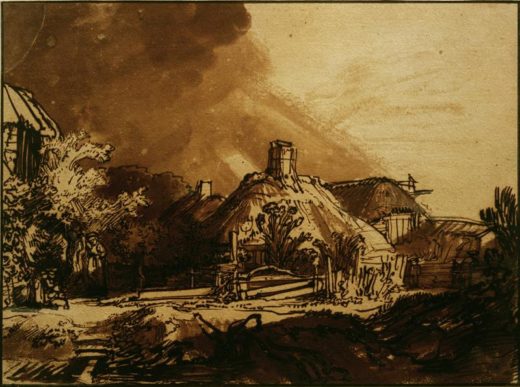 Rembrandt “Häuser-unter-gewittrigem-Himmel“ 262 x 206 cm 1