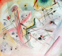 Wassily Kandinsky "Composition A Bandes Rouges Et Bleues" 40 x 35 cm