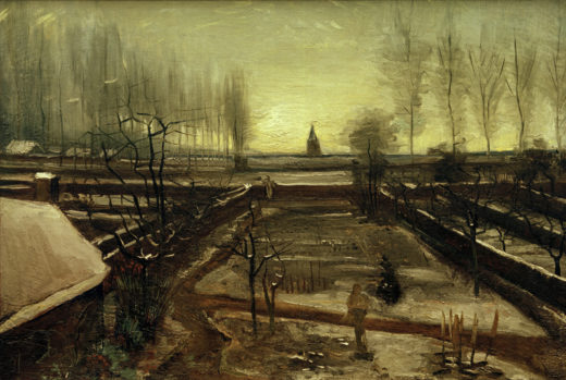 Vincent van Gogh “Der Pfarrgarten in Nuenen im Schnee”, 53 x 78 cm 1