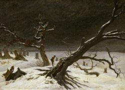 Caspar David Friedrich "Winterlandschaft"  35 x 32 cm