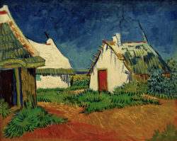 Vincent van Gogh “Drei weiße Huetten in Saintes-Maries”, 33,5 x 41,5 cm