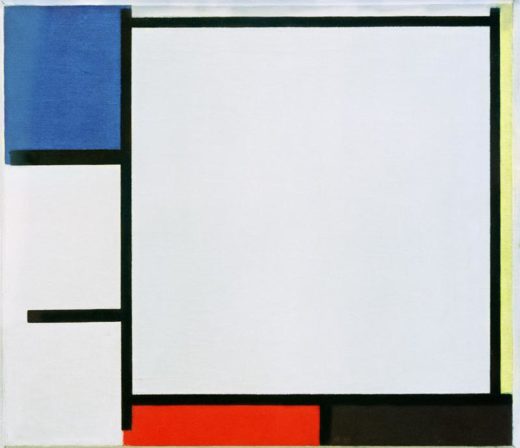 Piet Mondrian „Composition with blue yellow red black and grey“ 42 x 49 cm 1