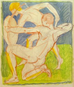 August Macke "Bogenschütze" 20 x 26 cm