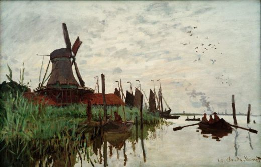 Claude Monet „Windmühle in Zaandam“ 75 x 48 cm 1