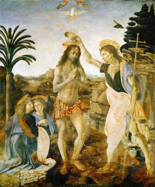 Leonardo da Vinci „Taufe Christi“ 172 x 180 cm 1