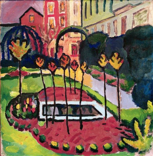 August Macke „Garten mit Bassin“ 50 x 51 cm 1
