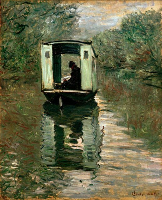 Claude Monet „Das Atelierboot“ 59 x 72 cm 1