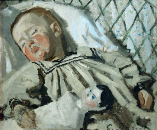 Claude Monet „Der schlafende Sohn des Künstlers Jean Monet“ 50 x 42 cm 1