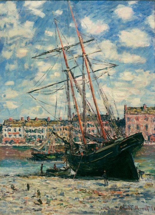 Claude Monet „Auf Kiel gelegtes Schiff in Fecamp“ 60 x 82 cm 1