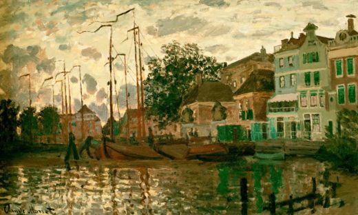 Claude Monet „Der Dam in Zaandam am Abend“ 72 x 44 cm 1
