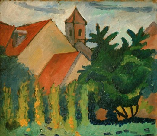 August Macke „Kirche in Kandern“ 35 x 30 cm 1