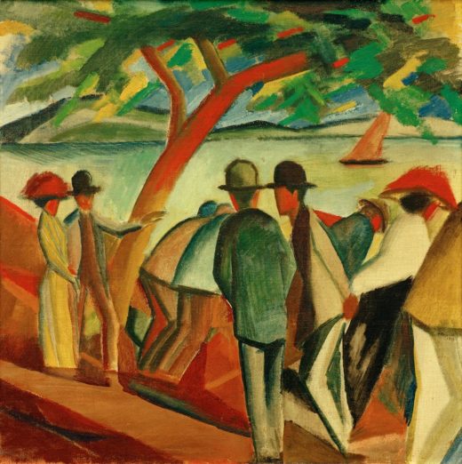 August Macke „Spaziergänger am See“ 71 x 71 cm 1