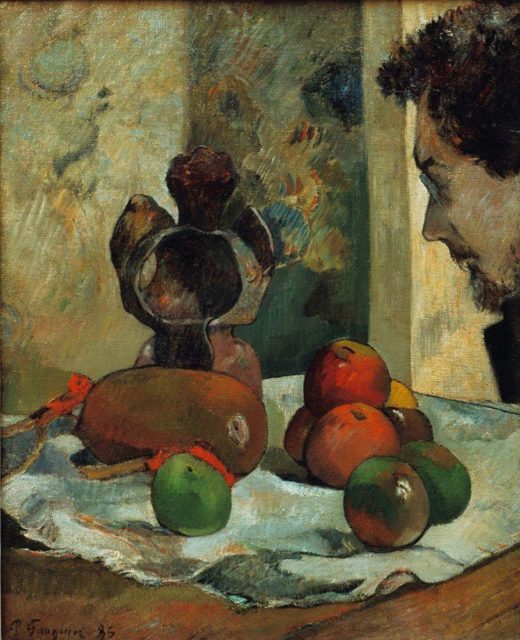 Paul Gauguin „Stillleben mit dem Provil von Laval“  38 x 46 cm 1