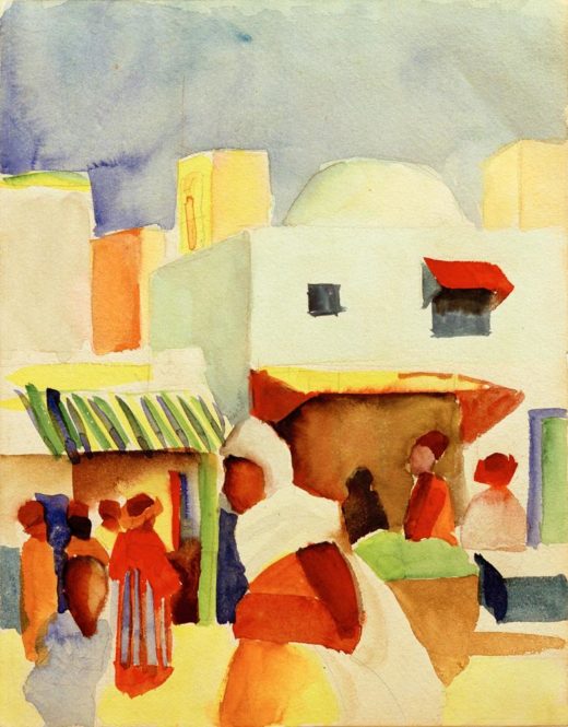 August Macke „Markt in Tunis I“ 23 x 29 cm 1