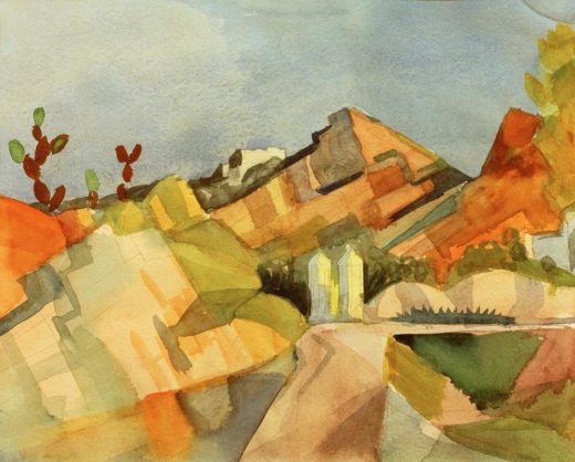 August Macke „Felsige Landschaft“ 27 x 21 cm 1