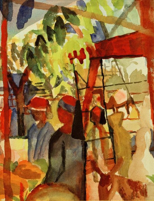 August Macke „Marktleben“ 20 x 26 cm 1