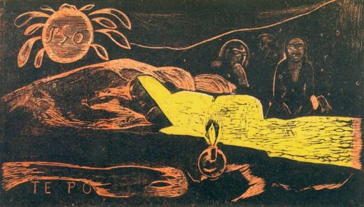 Paul Gauguin „Die grosse Nacht (Te Po)“  36 x 21 cm 1