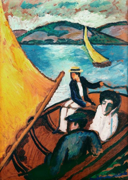 August Macke „Segelboot, Tegernsee“ 51 x 72 cm 1