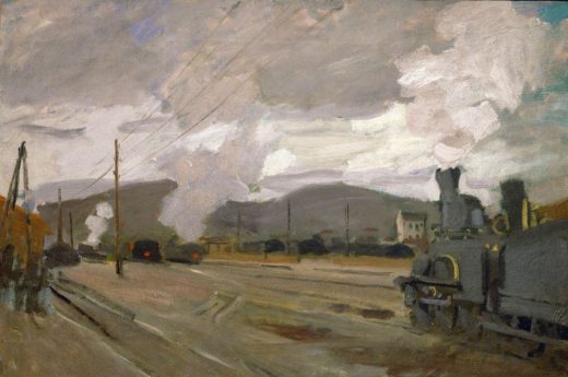 Claude Monet „Der Bahnhof von Argenteuil“ 71 x 47 cm 1