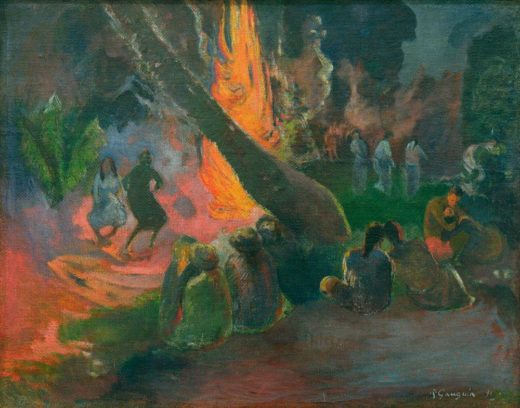 Paul Gauguin „Der Feuertanz (Upaupa)“  92 x 73 cm 1