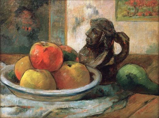 Paul Gauguin „Stillleben mit Äpfeln, Birne und Krug“  36 x 29 cm 1