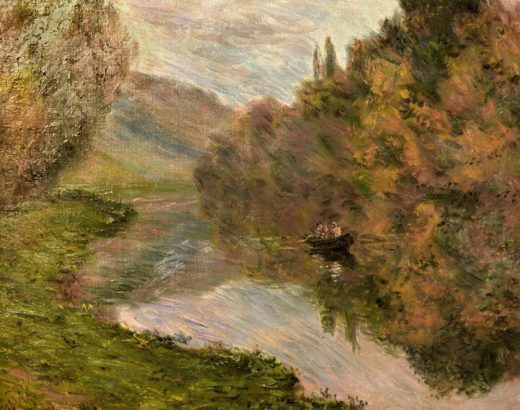 Claude Monet „Ruderboot auf der Seine bei Jeufosse“ 73 x 60 cm 1