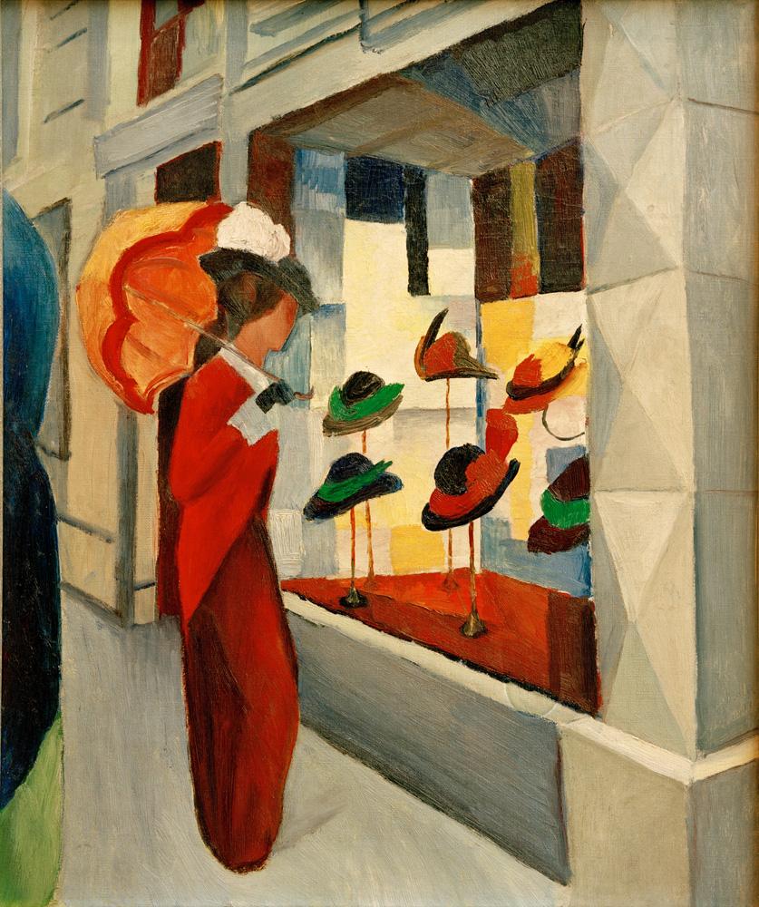 August Macke "Hutladen" 51 x 61 cm