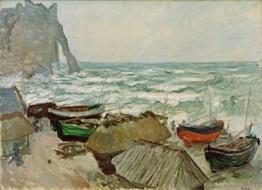 Claude Monet „Fischerboote am Strand Etretat“ 124 x 74 cm 1