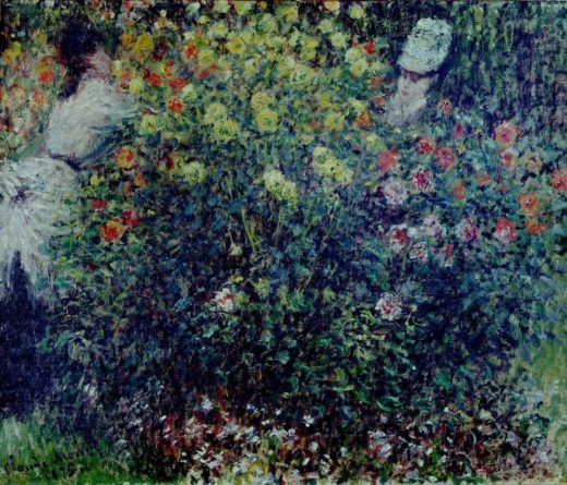 Claude Monet „Junge Mädchen in einem Dahlienbeet“ 65 x 54 cm 1