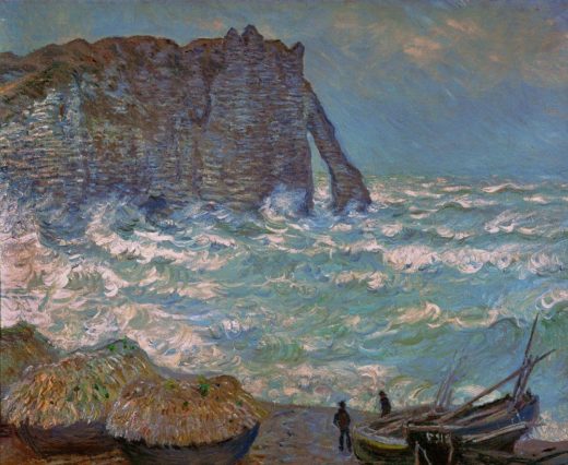 Claude Monet „Stürmisches Meer bei etretat“ 100 x 81 cm 1